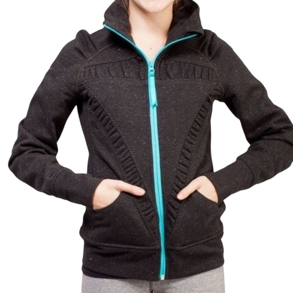 IVIVVA Girl's Cuddle Me Jacket Black Heather Sparkle, size 14 EC - Picture 5 of 15